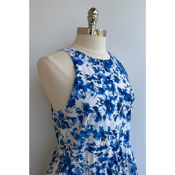 Linen Vibes Fit & Flare Midi Dress Floral sz XL - Picture 9 of 16